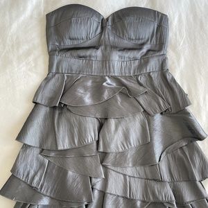 Metallic Strapless Mini Dress